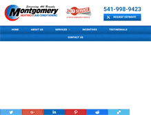 Tablet Screenshot of montgomeryheating.com